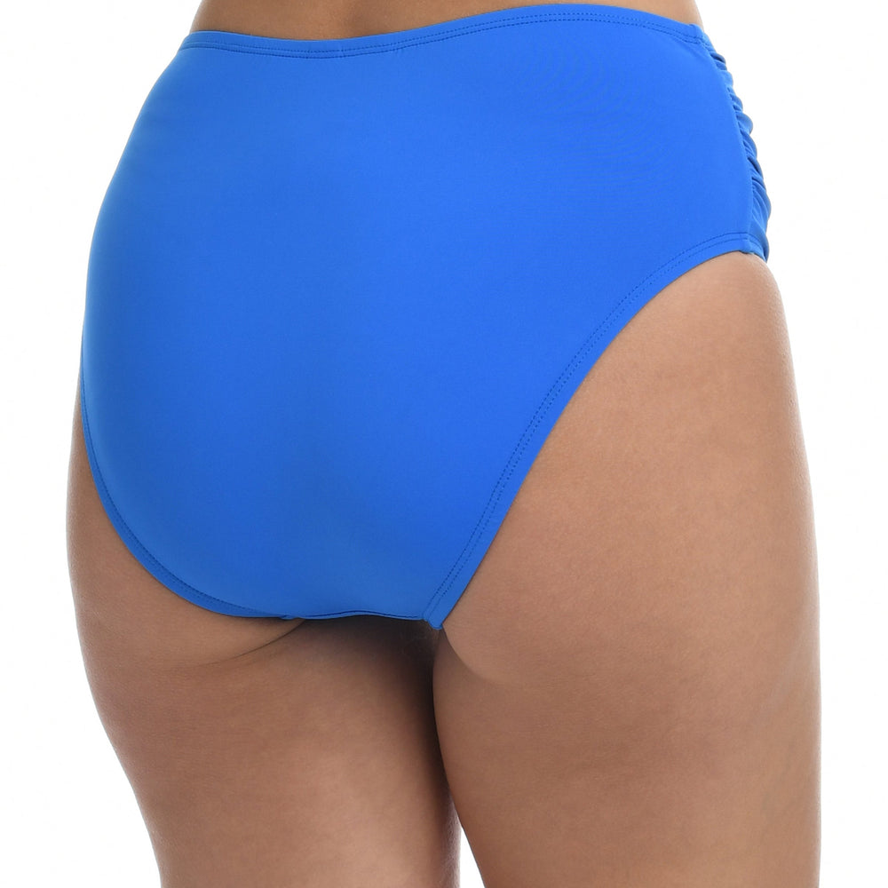 
                  
                    Model is wearing a capri blue colored high waist swimsuit bottom from our Best-Selling Island Goddess collection.
                  
                