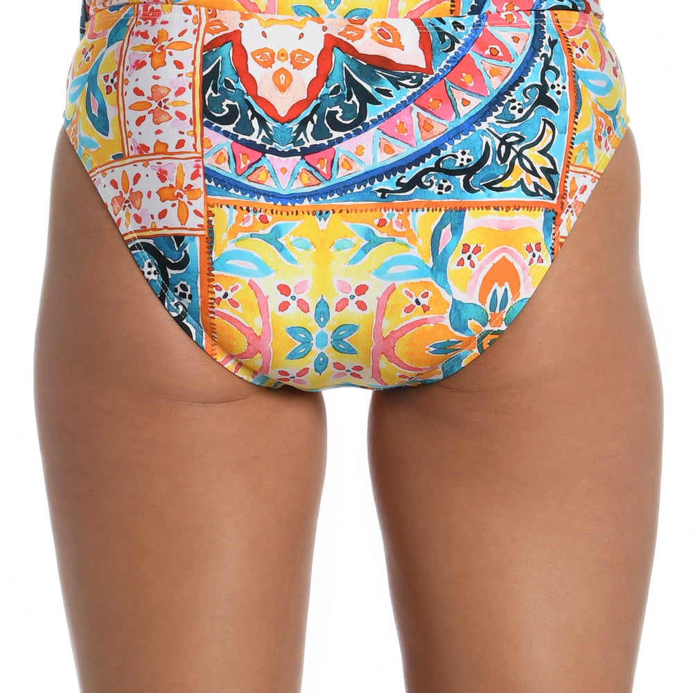 
                  
                    Model is wearing a moroccan inspired multi colored printed high waist bottom from our Soleil collection!
                  
                