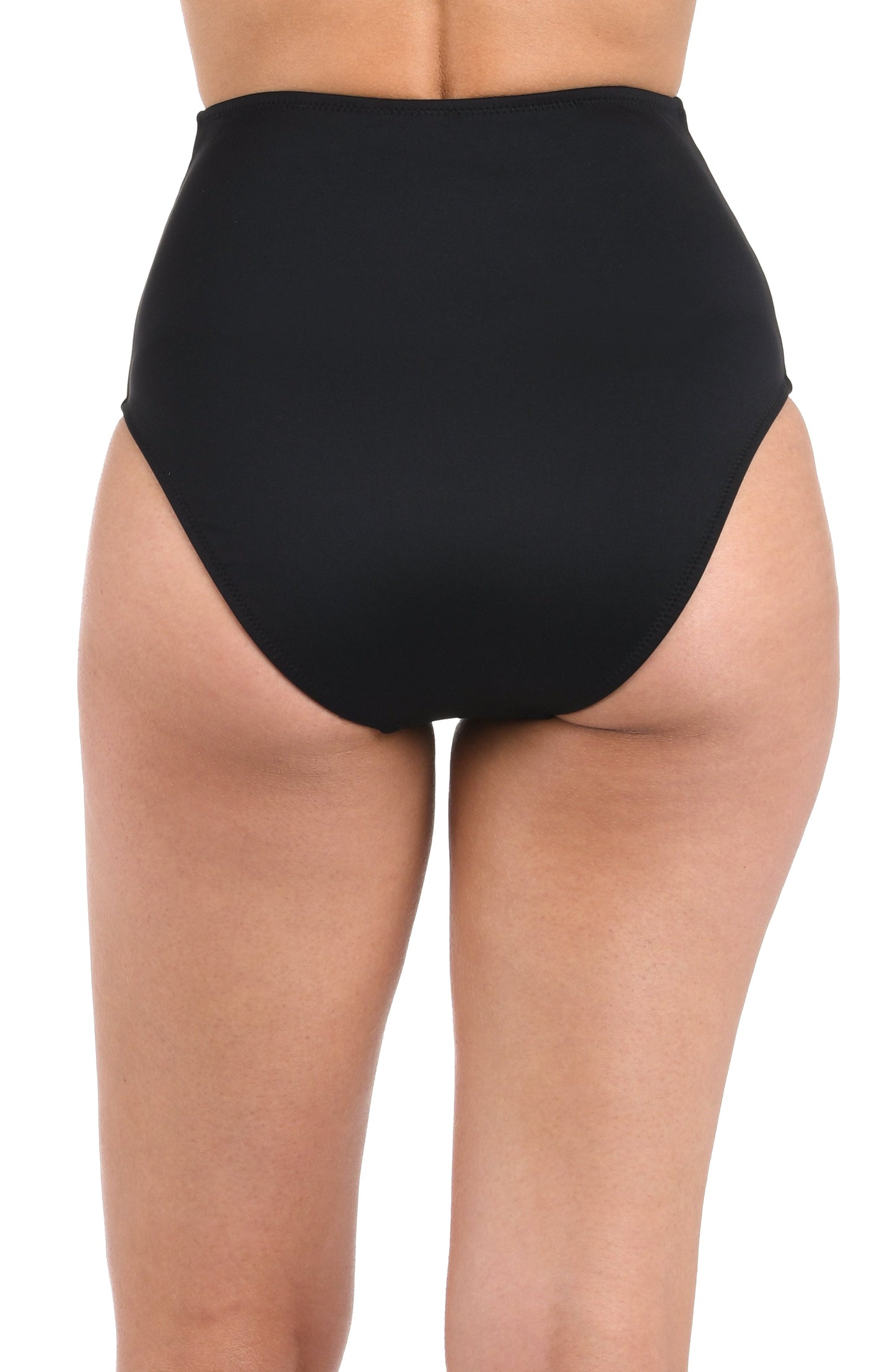 Model is wearing a LB LUXE Ultra High Waist Bottom in Black.