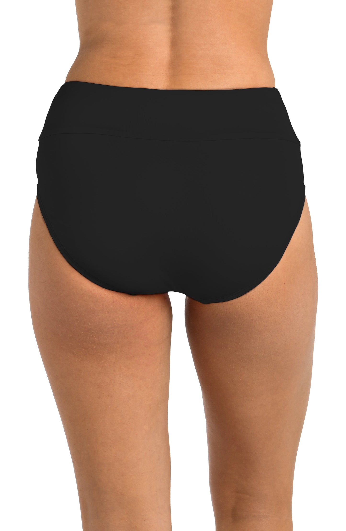 Back image of model wearing the 24th & Ocean Solid High Waist Bottom.